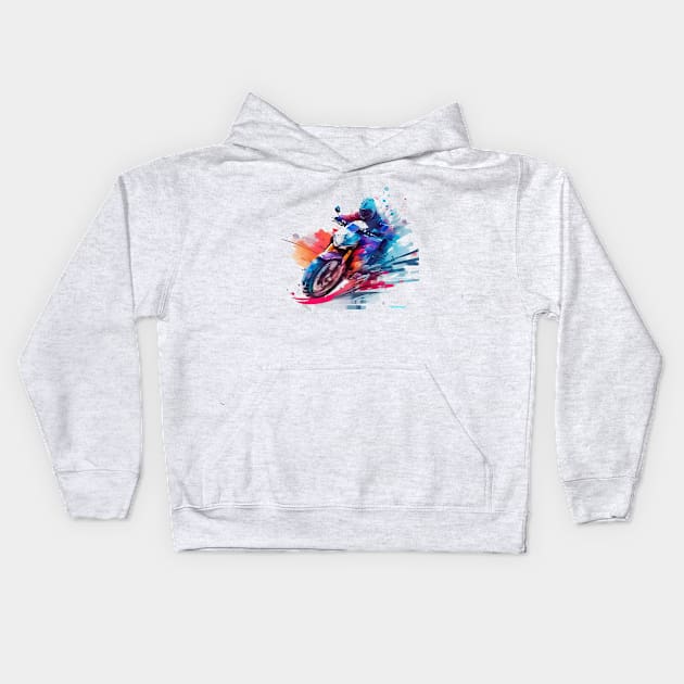 Splash of color Kids Hoodie by advmotoart